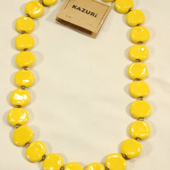 KAZURI Smartie 'Lemon' 22 in Hand-Made Necklace - Picture 1 of 5